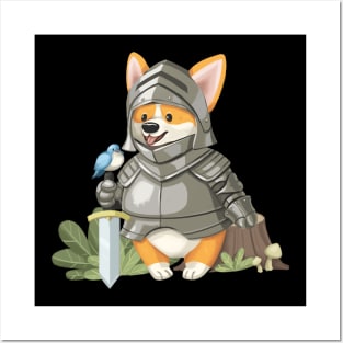 Corgi knight Posters and Art